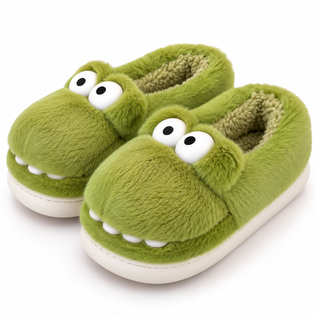 Pantoufles_crocodile_vertes_douillettes