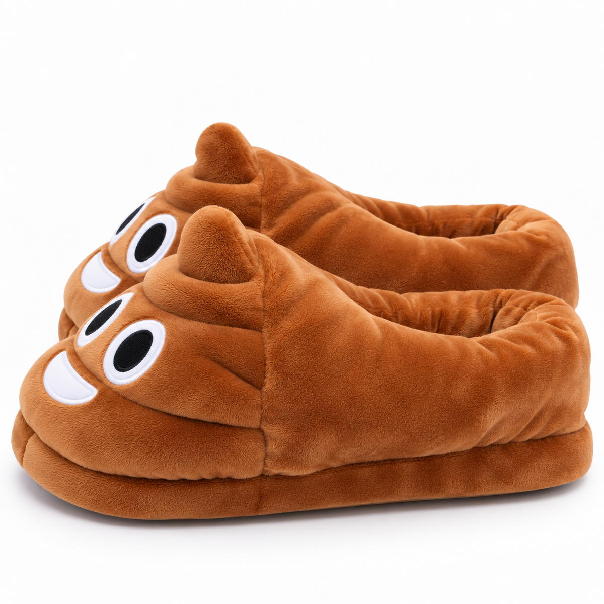 Pantoufles_emoji_caca_en_peluche_brune